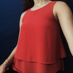 Orange Flowy Top